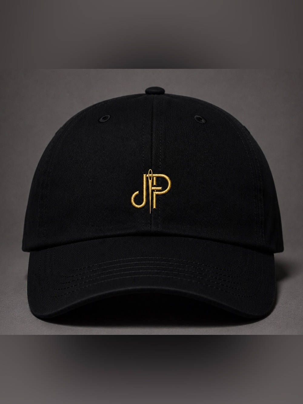 Embroidered Black Beanie Hat
